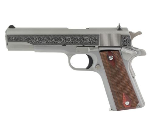 Colt 1911 Classic Government Engraved .45 ACP Stainless Pistol