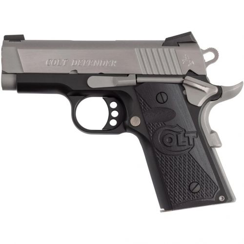 Colt 1911 Defender .45 ACP Cerakote Titanium/Stainless Pistol