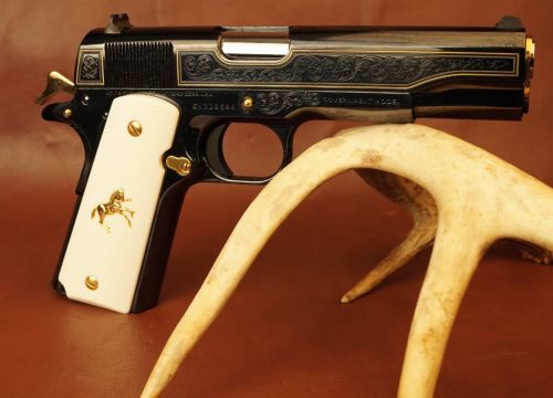 Colt Classic 1911 Engraved .45 ACP Blue Pistol