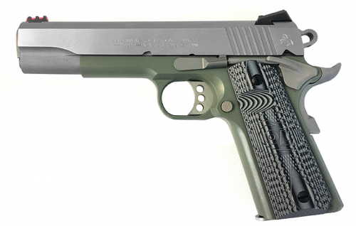 Colt Competition 9mm Stainless Steel/Jungle Green Pistol