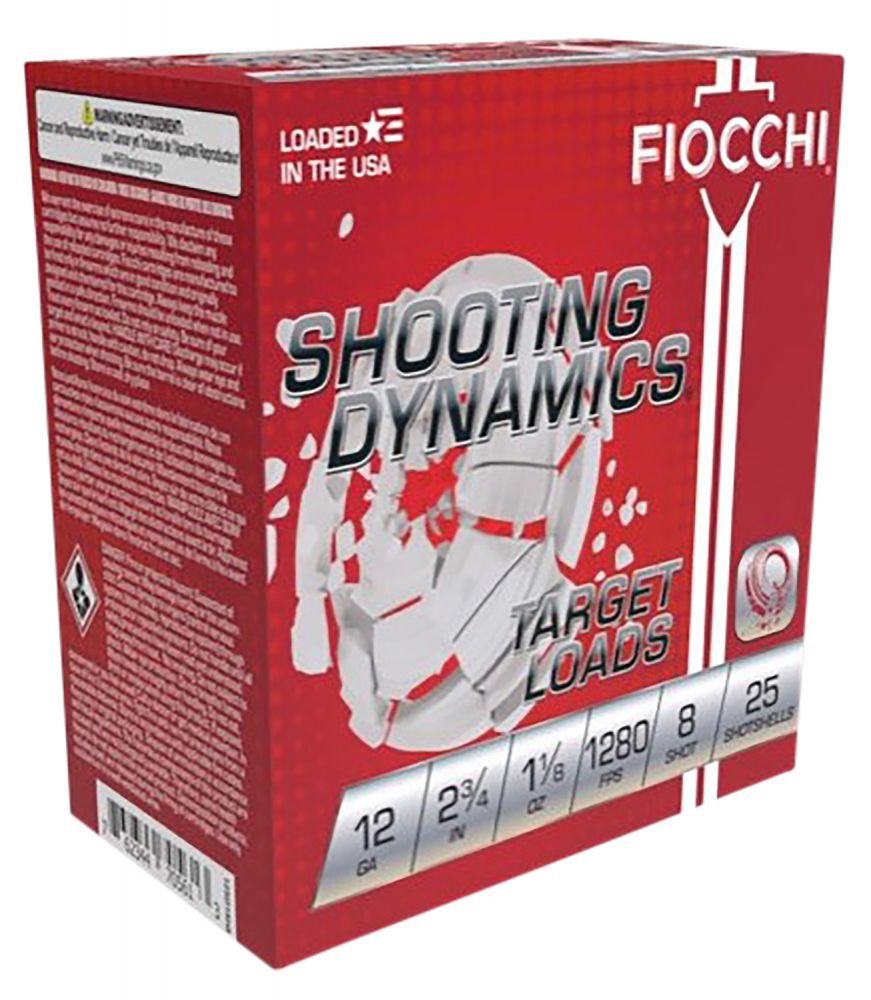Fiocchi Shooting Dynamics 1 1/8 oz #8 Shot 1280 fps 12 Gauge