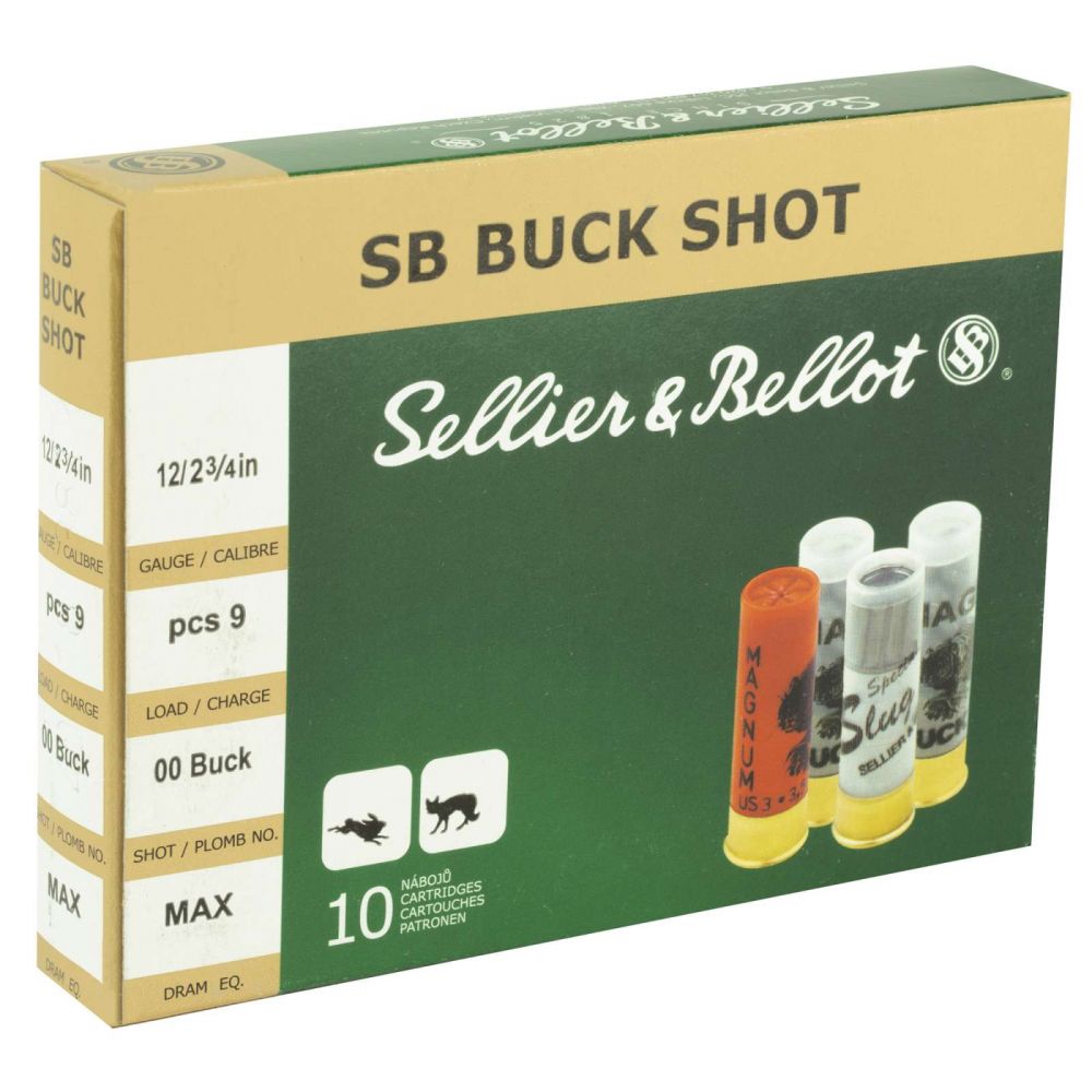 Sellier & Bellot 00 Buck 9 Pellet 12 Gauge